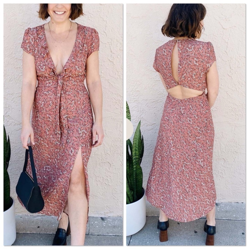 Whimsy + Row Bree Midi Dress- Rhubarb Floral